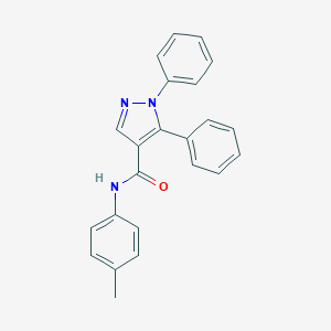 molecular formula C23H19N3O B287371 N-(4-methylphenyl)-1,5-diphenyl-1H-pyrazole-4-carboxamide 