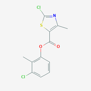 molecular formula C12H9Cl2NO2S B287374 3-Chloro-2-methylphenyl2-chloro-4-methyl-1,3-thiazole-5-carboxylate 