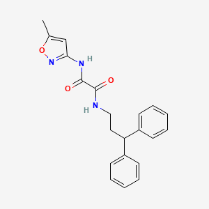 molecular formula C21H21N3O3 B2873747 N'-(3,3-diphenylpropyl)-N-(5-methyl-1,2-oxazol-3-yl)ethanediamide CAS No. 941889-25-4