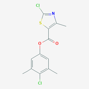 molecular formula C13H11Cl2NO2S B287377 4-Chloro-3,5-dimethylphenyl2-chloro-4-methyl-1,3-thiazole-5-carboxylate 
