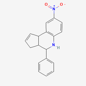 molecular formula C18H16N2O2 B2873796 8-Nitro-4-phenyl-3a,4,5,9b-tetrahydro-3H-cyclopenta[c]quinoline CAS No. 353495-21-3