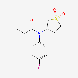 molecular formula C14H16FNO3S B2873798 N-(1,1-dioxido-2,3-dihydrothien-3-yl)-N-(4-fluorophenyl)-2-methylpropanamide CAS No. 863022-50-8