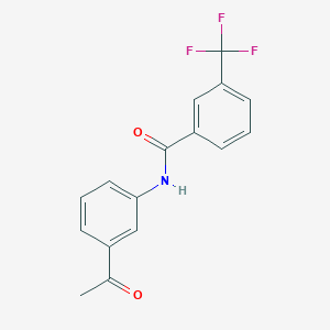 molecular formula C16H12F3NO2 B287381 N-(3-acetylphenyl)-3-(trifluoromethyl)benzamide 