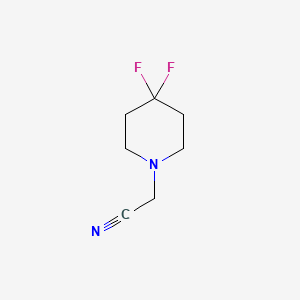molecular formula C7H10F2N2 B2873810 (4,4-二氟哌啶基)乙腈 CAS No. 824413-96-9