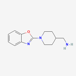 {[1-(1,3-Benzoxazol-2-yl)piperidin-4-yl]methyl}amine