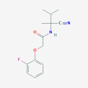 molecular formula C14H17FN2O2 B2873837 N-(1-cyano-1,2-dimethylpropyl)-2-(2-fluorophenoxy)acetamide CAS No. 1090744-84-5