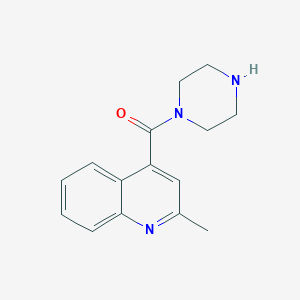 molecular formula C15H17N3O B2873849 (2-Methylquinolin-4-yl)(piperazin-1-yl)methanone CAS No. 63591-79-7