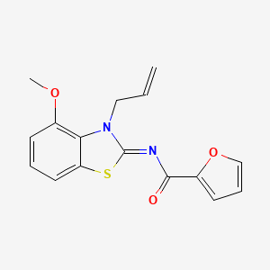 molecular formula C16H14N2O3S B2873854 (Z)-N-(3-allyl-4-methoxybenzo[d]thiazol-2(3H)-ylidene)furan-2-carboxamide CAS No. 868376-25-4