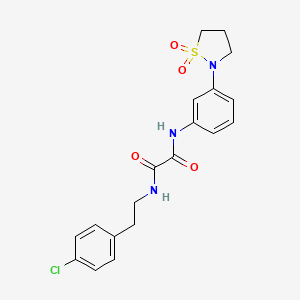 N1-(4-chlorophenethyl)-N2-(3-(1,1-dioxidoisothiazolidin-2-yl)phenyl)oxalamide