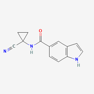 molecular formula C13H11N3O B2873863 N-(1-cyanocyclopropyl)-1H-indole-5-carboxamide CAS No. 1355722-15-4