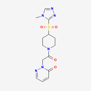 2-(2-(4-((4-methyl-4H-1,2,4-triazol-3-yl)sulfonyl)piperidin-1-yl)-2-oxoethyl)pyridazin-3(2H)-one