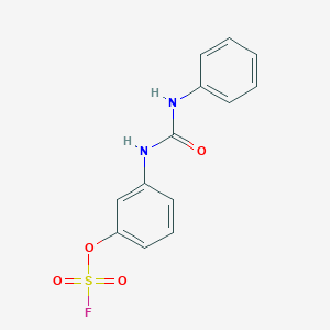 molecular formula C13H11FN2O4S B2873880 1-Fluorosulfonyloxy-3-(phenylcarbamoylamino)benzene CAS No. 2411288-23-6