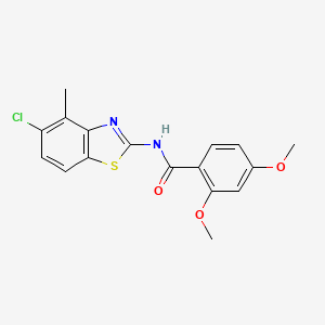 molecular formula C17H15ClN2O3S B2873934 N-(5-chloro-4-methyl-1,3-benzothiazol-2-yl)-2,4-dimethoxybenzamide CAS No. 868230-45-9