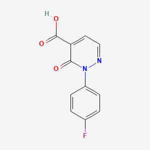 molecular formula C11H7FN2O3 B2873966 2-(4-Fluorophenyl)-3-oxo-2,3-dihydropyridazine-4-carboxylic acid CAS No. 946505-09-5