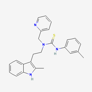 molecular formula C25H26N4S B2873973 1-(2-(2-methyl-1H-indol-3-yl)ethyl)-1-(pyridin-2-ylmethyl)-3-(m-tolyl)thiourea CAS No. 851971-39-6