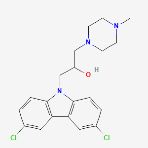 molecular formula C20H23Cl2N3O B2873981 1-(3,6-dichloro-9H-carbazol-9-yl)-3-(4-methylpiperazin-1-yl)propan-2-ol CAS No. 347368-83-6