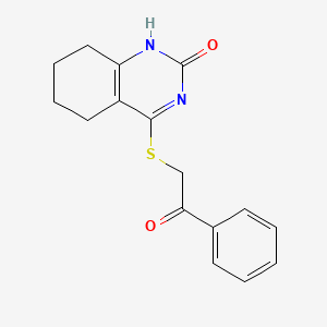 molecular formula C16H16N2O2S B2873997 4-phenacylsulfanyl-5,6,7,8-tetrahydro-1H-quinazolin-2-one CAS No. 898450-45-8
