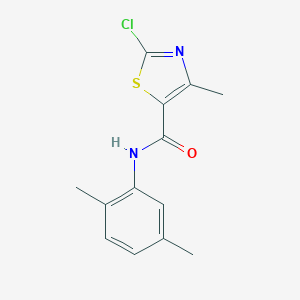 molecular formula C13H13ClN2OS B287400 2-chloro-N-(2,5-dimethylphenyl)-4-methyl-1,3-thiazole-5-carboxamide 