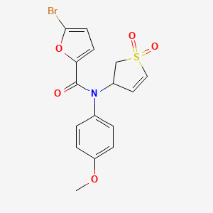 molecular formula C16H14BrNO5S B2874002 5-bromo-N-(1,1-dioxido-2,3-dihydrothien-3-yl)-N-(4-methoxyphenyl)-2-furamide CAS No. 863022-82-6