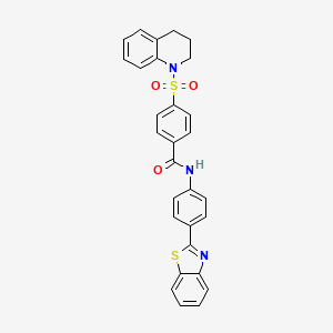 N-(4-(benzo[d]thiazol-2-yl)phenyl)-4-((3,4-dihydroquinolin-1(2H)-yl)sulfonyl)benzamide