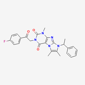 3-(2-(4-fluorophenyl)-2-oxoethyl)-1,6,7-trimethyl-8-(1-phenylethyl)-1H-imidazo[2,1-f]purine-2,4(3H,8H)-dione