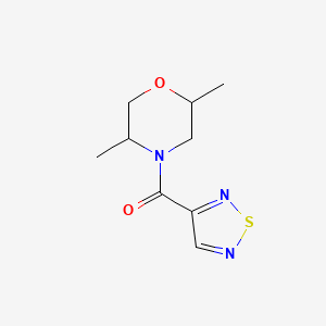 molecular formula C9H13N3O2S B2874127 2,5-二甲基-4-(1,2,5-噻二唑-3-羰基)吗啉 CAS No. 1355694-70-0