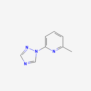 molecular formula C8H8N4 B2874136 2-Methyl-6-(1,2,4-triazol-1-yl)pyridine CAS No. 1042392-42-6