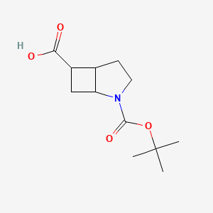 molecular formula C12H19NO4 B2874146 2-(tert-Butoxycarbonyl)-2-azabicyclo[3.2.0]heptane-6-carboxylic acid CAS No. 1781046-79-4