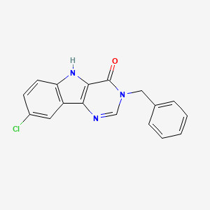 molecular formula C17H12ClN3O B2874151 3-benzyl-8-chloro-5H-pyrimido[5,4-b]indol-4-one CAS No. 939756-08-8