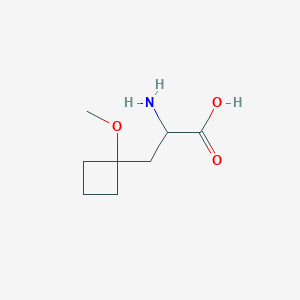 molecular formula C8H15NO3 B2874153 2-Amino-3-(1-methoxycyclobutyl)propanoic acid CAS No. 1909305-70-9
