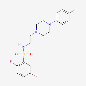 molecular formula C18H20F3N3O2S B2874154 2,5-difluoro-N-(2-(4-(4-fluorophenyl)piperazin-1-yl)ethyl)benzenesulfonamide CAS No. 1049391-28-7
