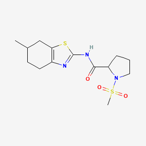 N-(6-methyl-4,5,6,7-tetrahydrobenzo[d]thiazol-2-yl)-1-(methylsulfonyl)pyrrolidine-2-carboxamide