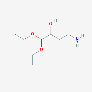 molecular formula C8H19NO3 B2874188 4-Amino-1,1-diethoxybutan-2-ol CAS No. 98544-97-9