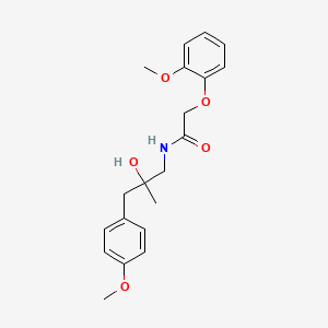 molecular formula C20H25NO5 B2874194 N-(2-羟基-3-(4-甲氧基苯基)-2-甲基丙基)-2-(2-甲氧基苯氧基)乙酰胺 CAS No. 1396884-35-7