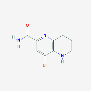 molecular formula C9H10BrN3O B2874195 4-Bromo-5,6,7,8-tetrahydro-1,5-naphthyridine-2-carboxamide CAS No. 1785759-91-2