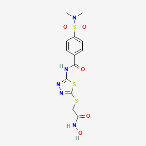 4-(N,N-dimethylsulfamoyl)-N-(5-((2-(hydroxyamino)-2-oxoethyl)thio)-1,3,4-thiadiazol-2-yl)benzamide