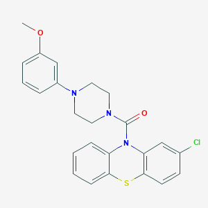 molecular formula C24H22ClN3O2S B2874202 (2-Chlorophenothiazin-10-yl)-[4-(3-methoxyphenyl)piperazin-1-yl]methanone CAS No. 2058284-83-4