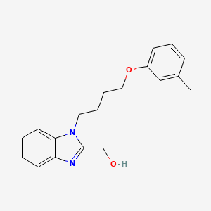 molecular formula C19H22N2O2 B2874234 [1-(4-m-Tolyloxy-butyl)-1H-benzoimidazol-2-yl]-methanol CAS No. 799266-62-9