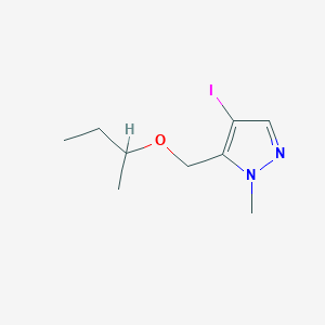molecular formula C9H15IN2O B2874240 5-(sec-butoxymethyl)-4-iodo-1-methyl-1H-pyrazole CAS No. 1856042-09-5