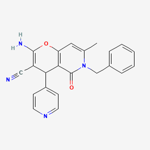 2-amino-6-benzyl-7-methyl-5-oxo-4-(pyridin-4-yl)-5,6-dihydro-4H-pyrano[3,2-c]pyridine-3-carbonitrile