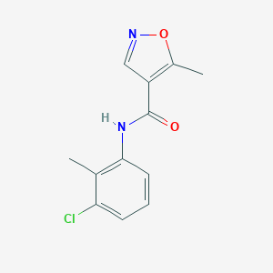 molecular formula C12H11ClN2O2 B287425 N-(3-chloro-2-methylphenyl)-5-methyl-4-isoxazolecarboxamide CAS No. 61643-36-5