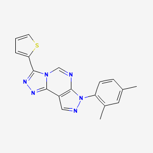molecular formula C18H14N6S B2874259 7-(2,4-dimethylphenyl)-3-(thiophen-2-yl)-7H-pyrazolo[4,3-e][1,2,4]triazolo[4,3-c]pyrimidine CAS No. 848213-20-7
