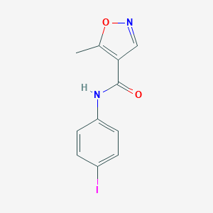 molecular formula C11H9IN2O2 B287426 4-Isoxazolecarboxamide, N-(4-iodophenyl)-5-methyl- CAS No. 67790-01-6