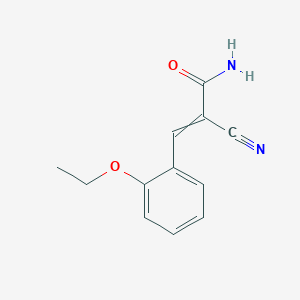 molecular formula C12H12N2O2 B2874269 2-Cyano-3-(2-ethoxyphenyl)prop-2-enamide CAS No. 116374-03-9