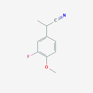 molecular formula C10H10FNO B2874278 3-Fluoro-4-methoxyphenylpropanenitrile CAS No. 1096308-42-7; 1249068-66-3