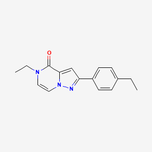 molecular formula C16H17N3O B2874282 5-Ethyl-2-(4-ethylphenyl)pyrazolo[1,5-a]pyrazin-4-one CAS No. 2326912-28-9
