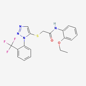 B2874295 N-(2-ethoxyphenyl)-2-({1-[2-(trifluoromethyl)phenyl]-1H-1,2,3-triazol-5-yl}sulfanyl)acetamide CAS No. 924824-62-4