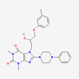 7-(2-hydroxy-3-(m-tolyloxy)propyl)-1,3-dimethyl-8-(4-phenylpiperazin-1-yl)-1H-purine-2,6(3H,7H)-dione