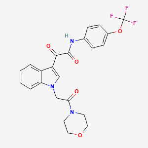 molecular formula C23H20F3N3O5 B2874309 2-(1-(2-吗啉-2-氧代乙基)-1H-吲哚-3-基)-2-氧代-N-(4-(三氟甲氧基)苯基)乙酰胺 CAS No. 872857-32-4