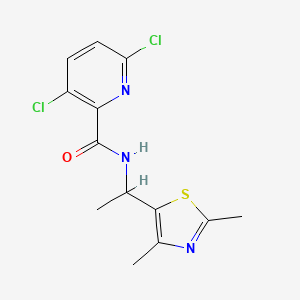 3,6-dichloro-N-[1-(2,4-dimethyl-1,3-thiazol-5-yl)ethyl]pyridine-2-carboxamide